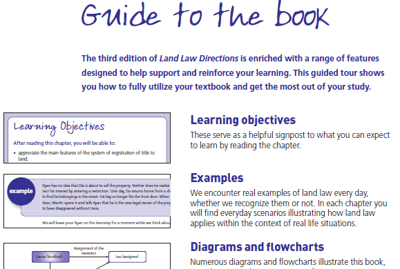 Walk through preface in print showing title Guide to the book